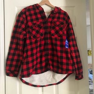 NWT Buffalo Check Fleece Lined Shirt Size L